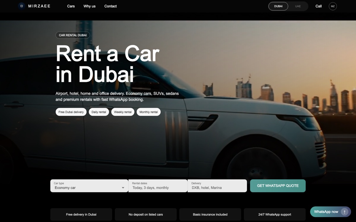 Mirzaee Car Rental, KI-Automatisierung von KINEA